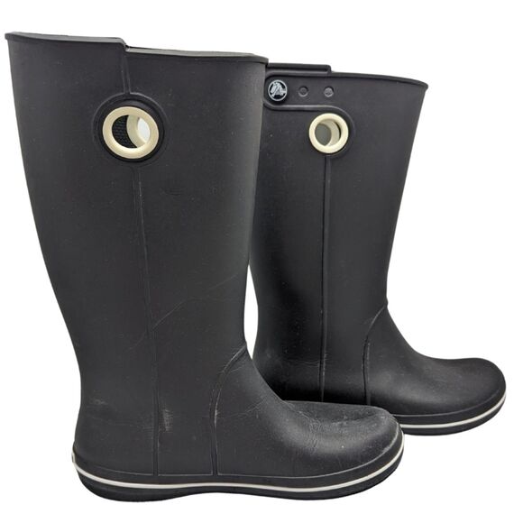 Crocs Jaunt Tall Boots women's Size 5 - Picture 2 of 9